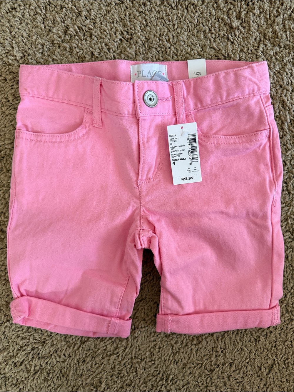 The Children's Place Bright Pink Girls' Roll-Cuff Shorts
